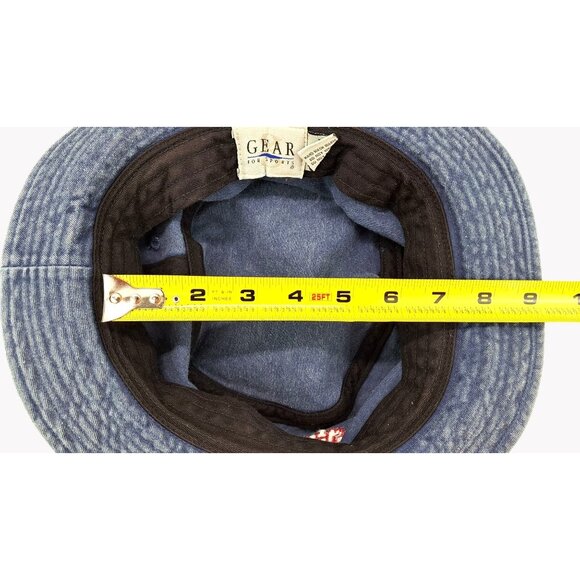 Vintage Shooters 21 Osage Beach Denim Bucket Hat XL Lake Of The Ozarks Bar Races - Picture 10 of 13